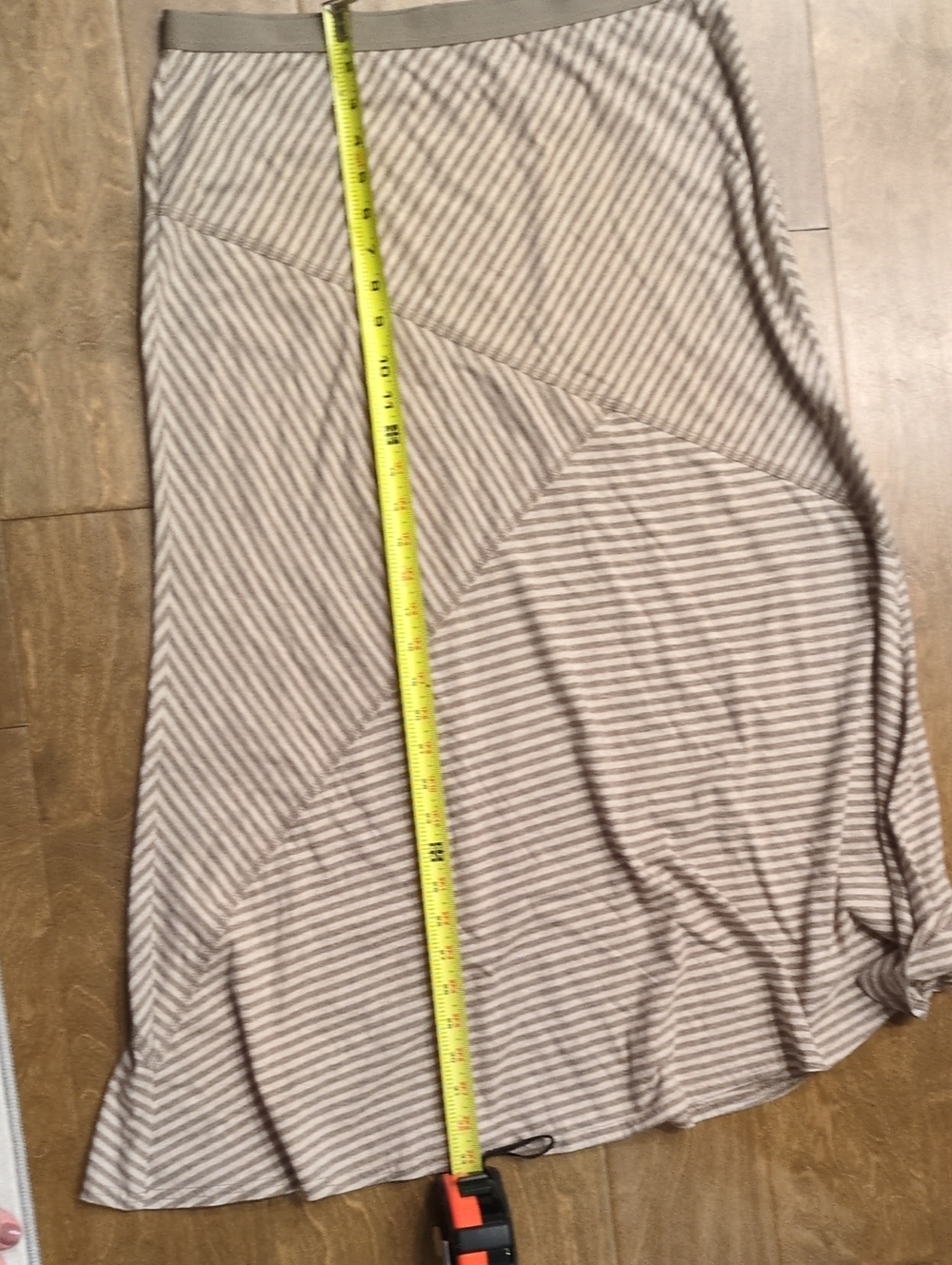 J. Jill Striped A-Line Maxi Skirt in Light Brown Size Medium - Picture 9 of 10
